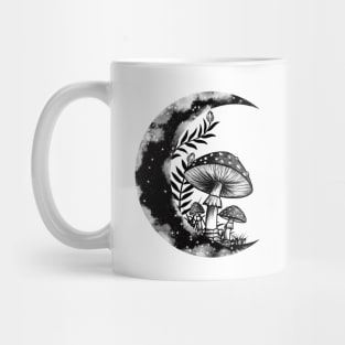 Floral Crescent Moon Mug